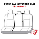 Covercraft 19-24 Ford F-150 Polycotton SeatSaver Custom Second Row Seat Covers - Charcoal