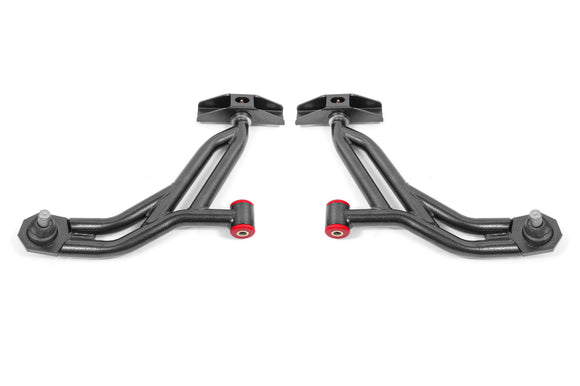 BMR 10-14 Ford Mustang / Shelby GT500 Non-Adj. Lower A-Arms (Poly/Delrin) - Black Hammertone