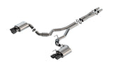 Borla 2024 Ford Mustang GT 5.0L V8 w/ Active Exhaust S-Type Cat-Back Exhaust System - Black Chrome