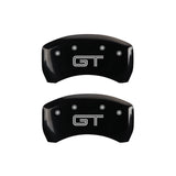 MGP 4 Caliper Covers Engraved Front Mustang Engraved Rear S197/GT Black finish silver ch