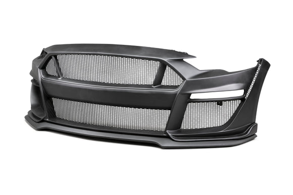 Anderson Composites 2018 - 2023 FORD MUSTANG TYPE-ST (GT500 STYLE) FIBERGLASS FRONT BUMPER WITH FIBERGLASS GRILLE/FRONT LIP
