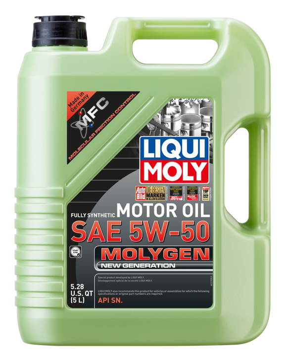 LIQUI MOLY 5L Molygen New Generation Motor Oil SAE 5W50