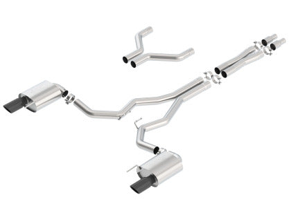 Borla  15-17 Ford Mustang GT Atak Cat-Back 3in pipe 4in Black Chrome Tips