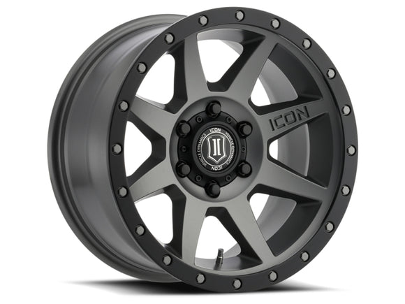 ICON Rebound 17x8.5 6x135 6mm Offset 5in BS 87.1mm Bore Titanium Wheel