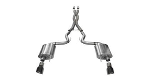 Corsa 15-17 Ford Mustang GT 5.0 3in Sport Cat Back Exhaust Black Dual Tips