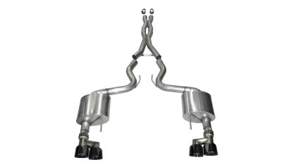 Corsa 15-17 Ford Mustang GT 5.0 3in Xtreme Cat Back Exhaust Black Quad Tips