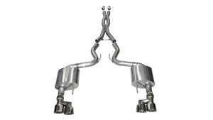 Corsa 15-17 Ford Mustang GT 5.0 3in Xtreme Cat Back Exhaust Polish Quad Tips