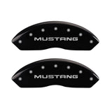 MGP 4 Caliper Covers Engraved Front Mustang Engraved Rear SN95/GT Black finish silver ch