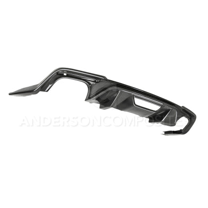 Anderson Composites 2018-2023 Ford Mustang GT Type-OE Carbon FIber Quad Tip Rear Diffuser