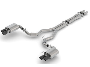 Borla 2018-2022 Ford Mustang GT Fastback 3in S-Type Cat-back Exhaust w/Active Exhaust Valves (4" Black Chrome Tips)