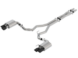 Borla 2018-2022 Ford Mustang GT Fastback 3in ATAK Cat-back Exhaust w/Active Exhaust Valves (4" Black Chrome Tips)